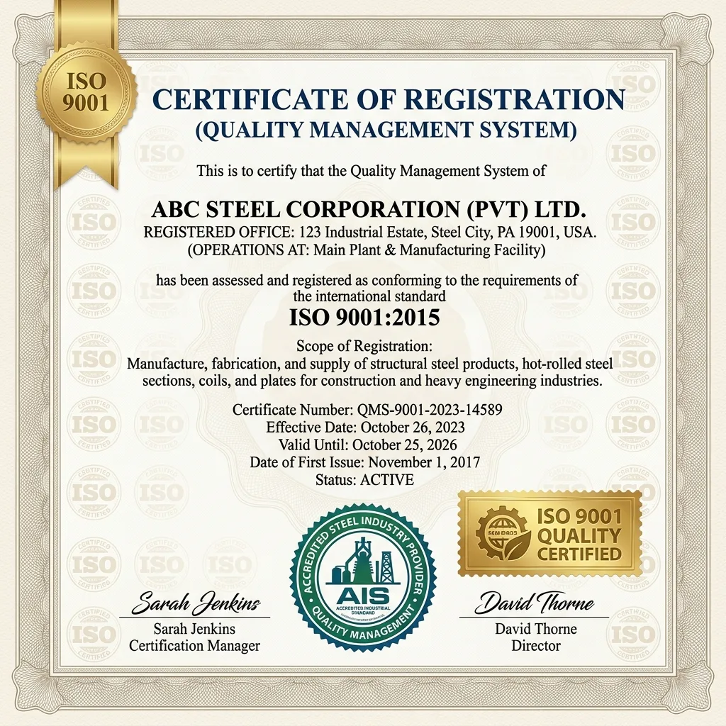 شهادة إدارة الجودة ISO 9001